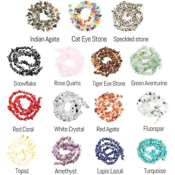 500pcs Natural Chip Stone Beads Multicolor 5mm to 8mm Irregular Gemstone - Picture 2 of 7